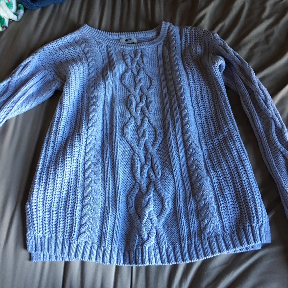2/$15 Purple Cable Knit Sweater